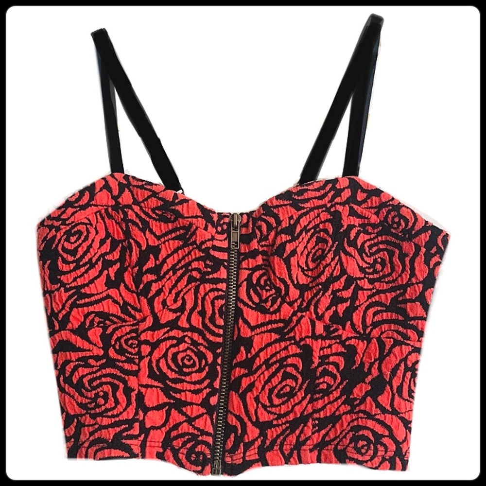 🌹Zip-up padded top
